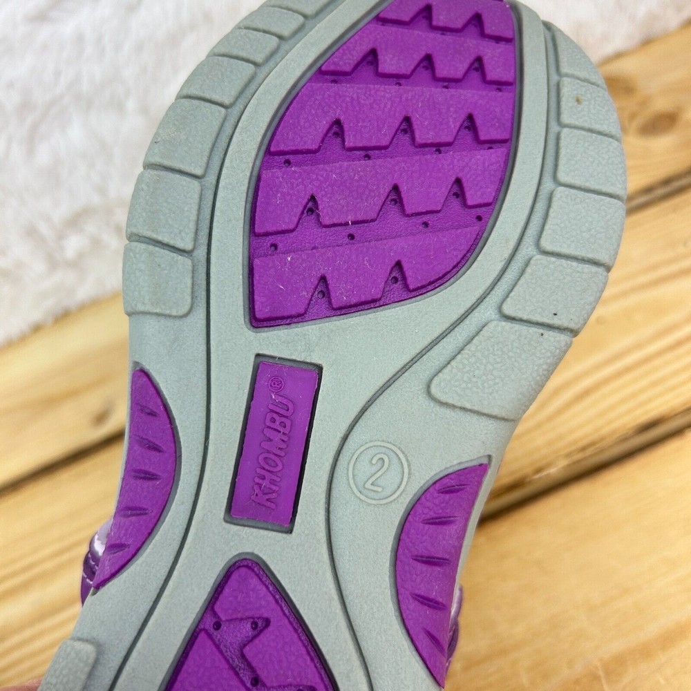 Khombu Girls Sizes 1 2 4 Hiking Water Shoes Sandals Closed Toe Purple Outdoor - Picture 13 of 14